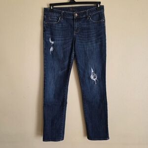 Kut from the Kloth Cotton Dark Blue Denim Jeans Tapered Straight Skinny Leg